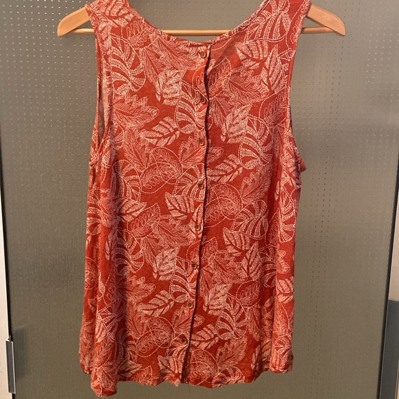 Orange linen tank - Picture 3 of 5